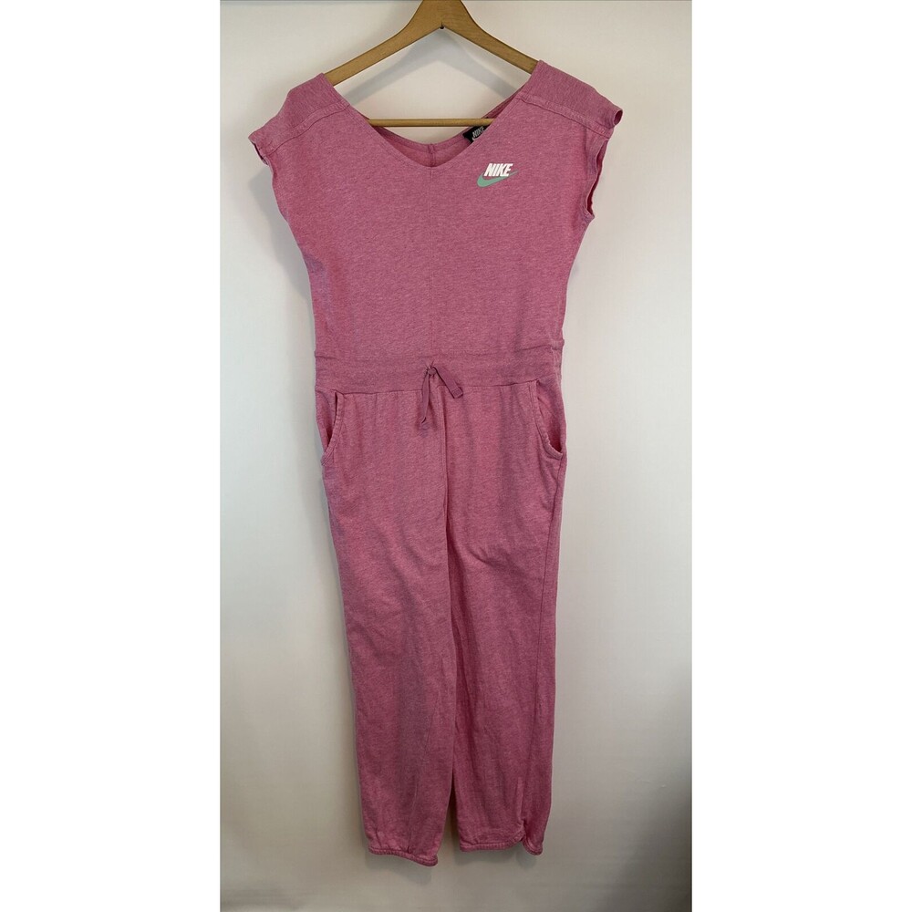 Nike Girl's Sportswear Jumpsuit Romper Capri Youth L Bubblegum Pink